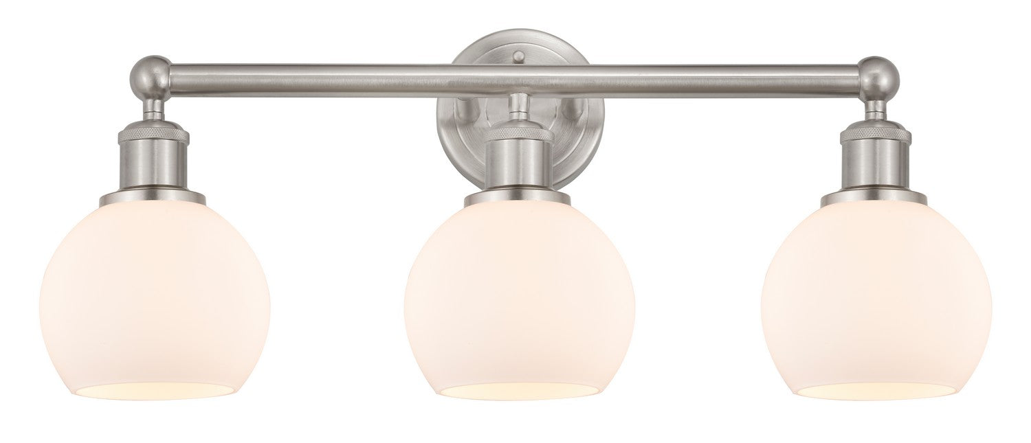 Innovations 616-3W-SN-G121-6 Three Light Bath Vanity, Brushed Satin Nickel