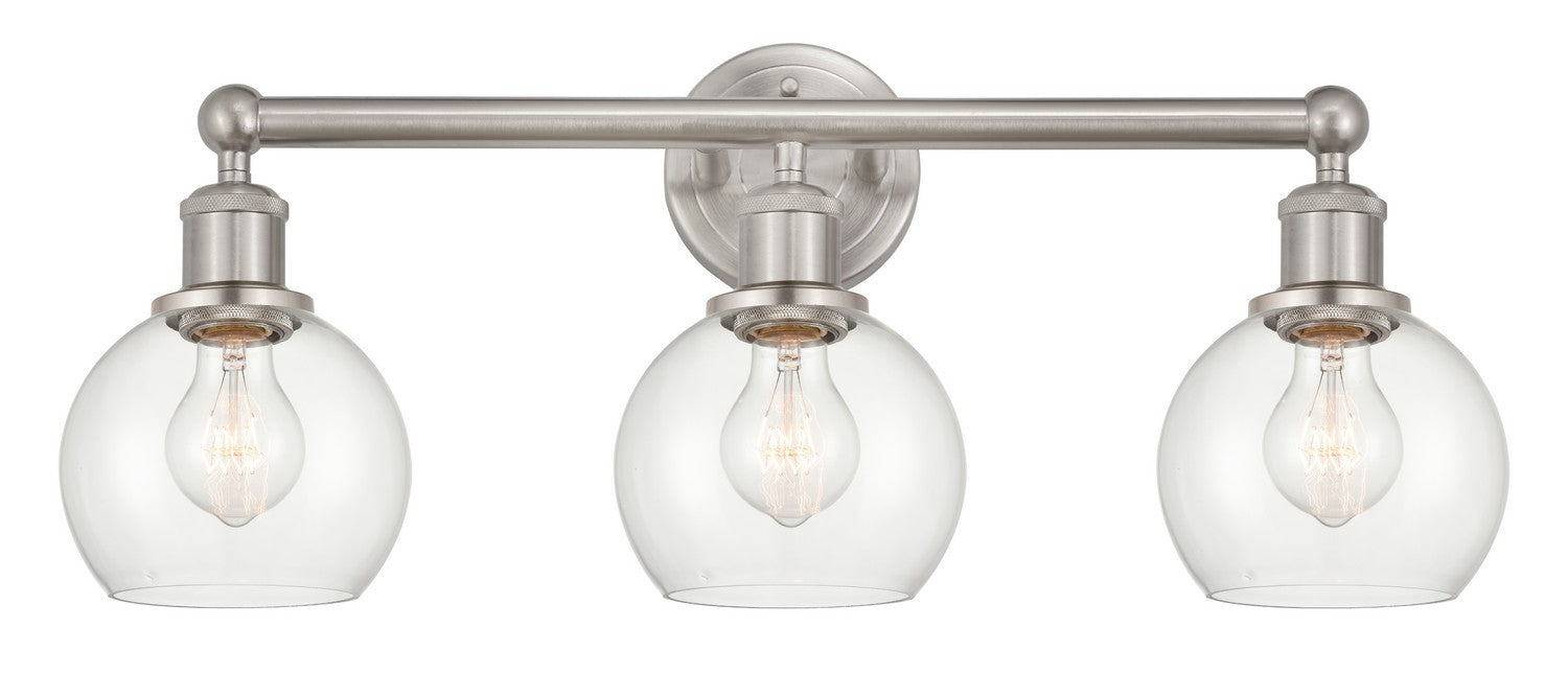 Innovations 616-3W-SN-G122-6 Three Light Bath Vanity, Brushed Satin Nickel