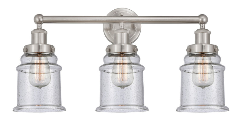 Innovations 616-3W-SN-G184 Three Light Bath Vanity, Brushed Satin Nickel
