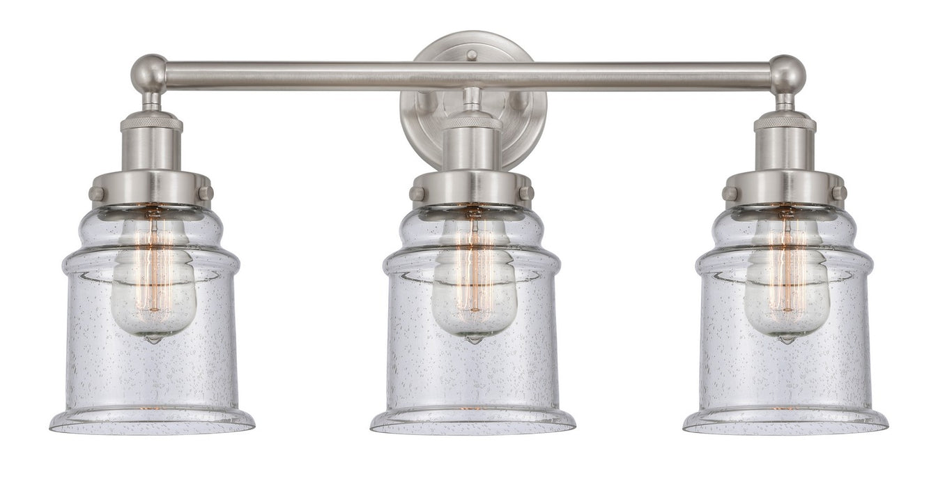 Innovations 616-3W-SN-G184 Three Light Bath Vanity, Brushed Satin Nickel