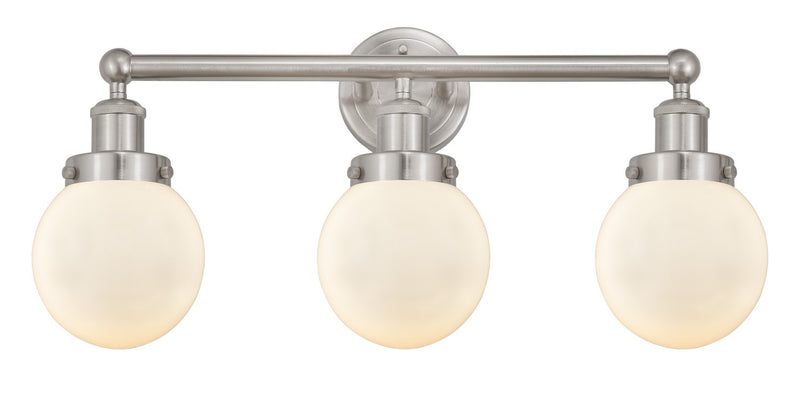 Innovations 616-3W-SN-G201-6 Three Light Bath Vanity, Brushed Satin Nickel