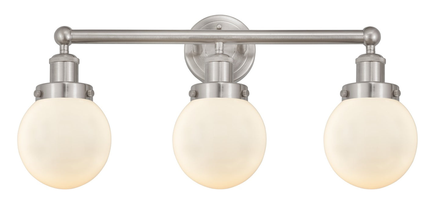 Innovations 616-3W-SN-G201-6 Three Light Bath Vanity, Brushed Satin Nickel