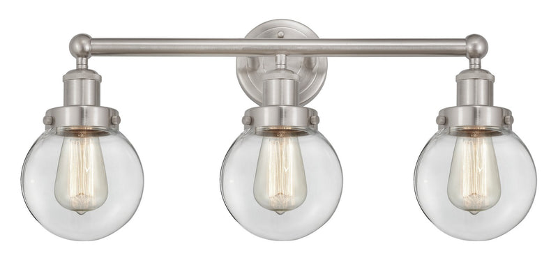 Innovations 616-3W-SN-G202-6 Three Light Bath Vanity, Brushed Satin Nickel