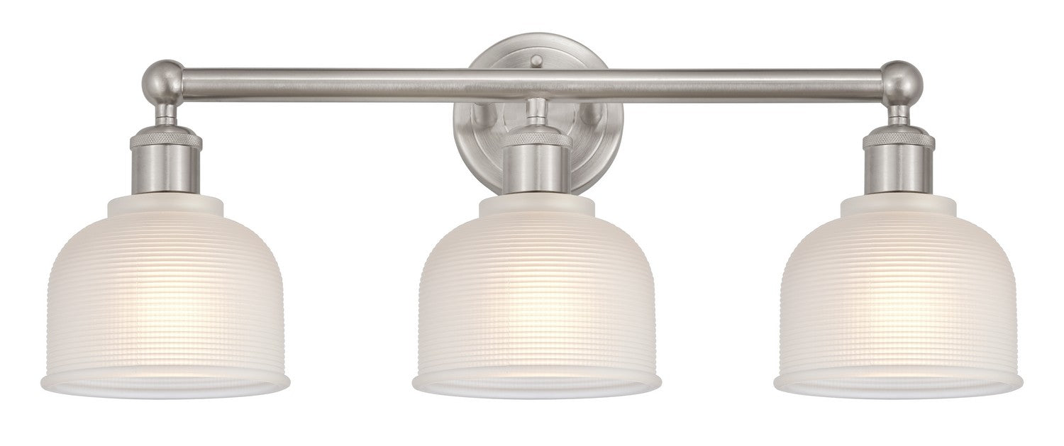 Innovations 616-3W-SN-G411 Three Light Bath Vanity, Brushed Satin Nickel