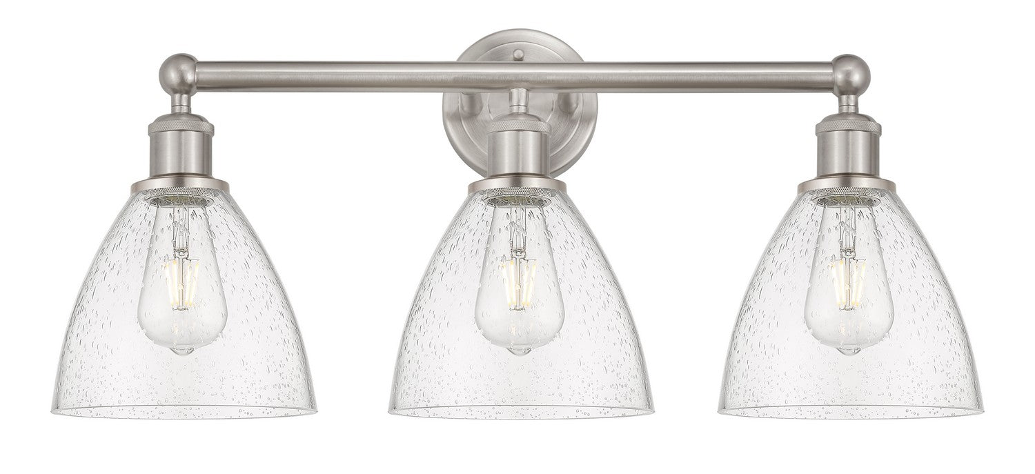 Innovations 616-3W-SN-GBD-754 Three Light Bath Vanity, Brushed Satin Nickel