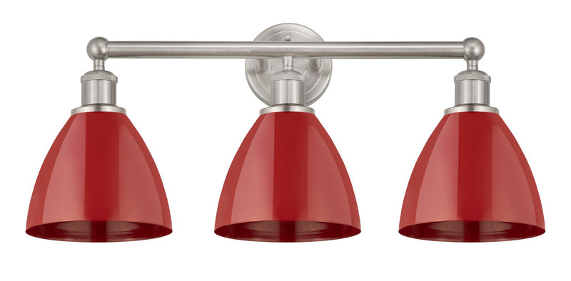 Innovations 616-3W-SN-MBD-75-RD Three Light Bath Vanity, Brushed Satin Nickel