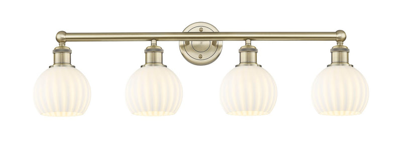 Innovations 616-4W-AB-G1217-6WV LED Bath Vanity, Antique Brass