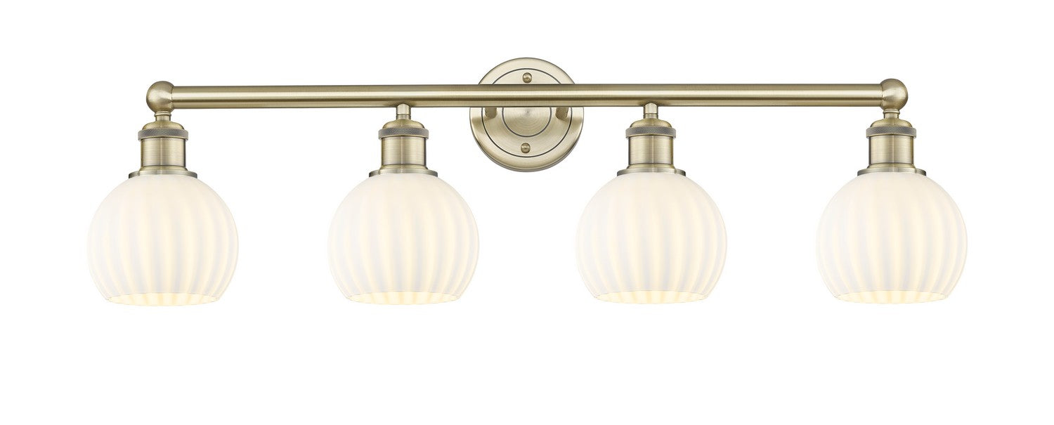 Innovations 616-4W-AB-G1217-6WV LED Bath Vanity, Antique Brass