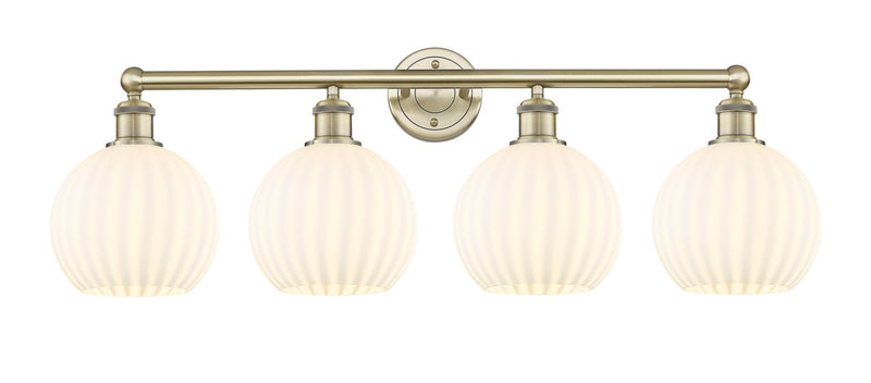 Innovations 616-4W-AB-G1217-8WV LED Bath Vanity, Antique Brass