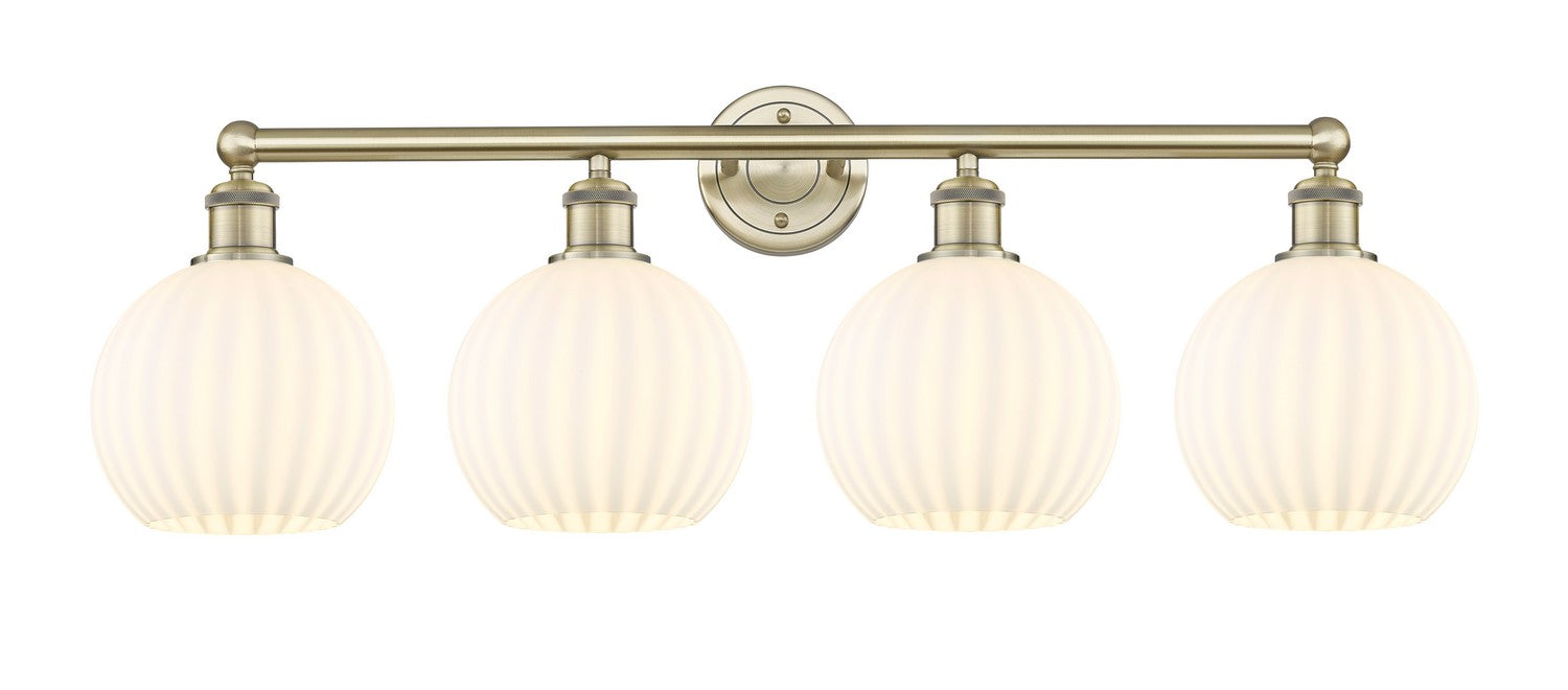 Innovations 616-4W-AB-G1217-8WV LED Bath Vanity, Antique Brass