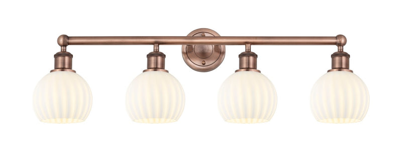 Innovations 616-4W-AC-G1217-6WV LED Bath Vanity, Antique Copper