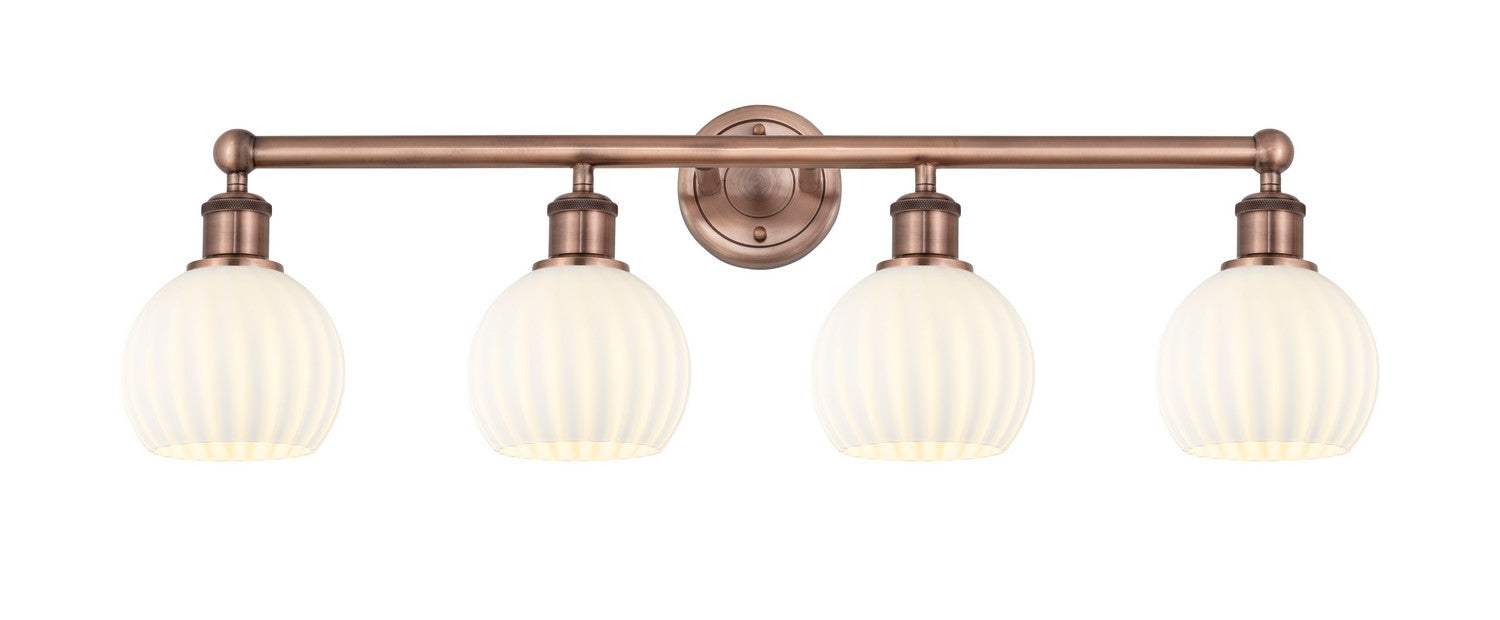 Innovations 616-4W-AC-G1217-6WV LED Bath Vanity, Antique Copper