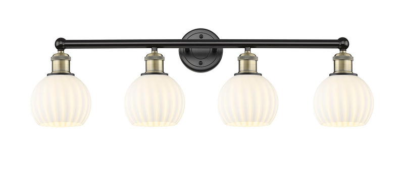 Innovations 616-4W-BAB-G1217-6WV LED Bath Vanity, Black Antique Brass