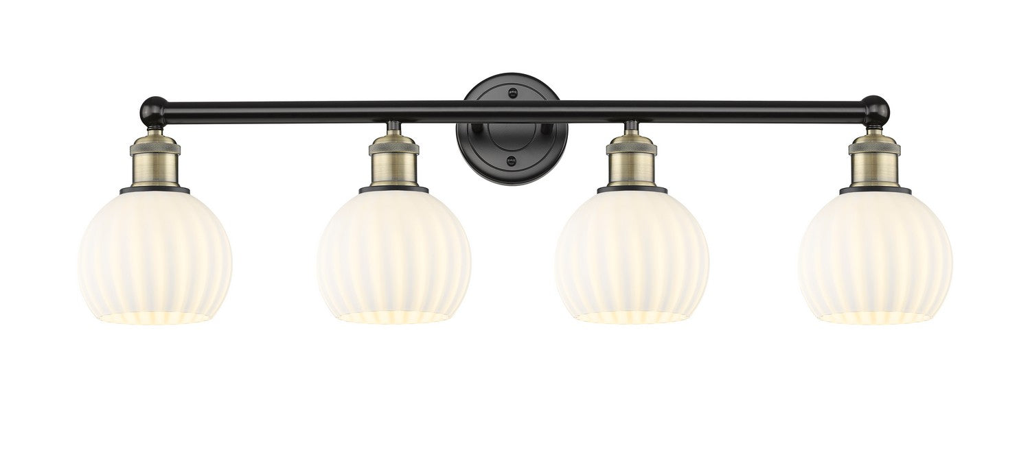 Innovations 616-4W-BAB-G1217-6WV LED Bath Vanity, Black Antique Brass