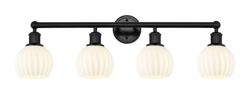 Innovations 616-4W-BK-G1217-6WV LED Bath Vanity, Matte Black