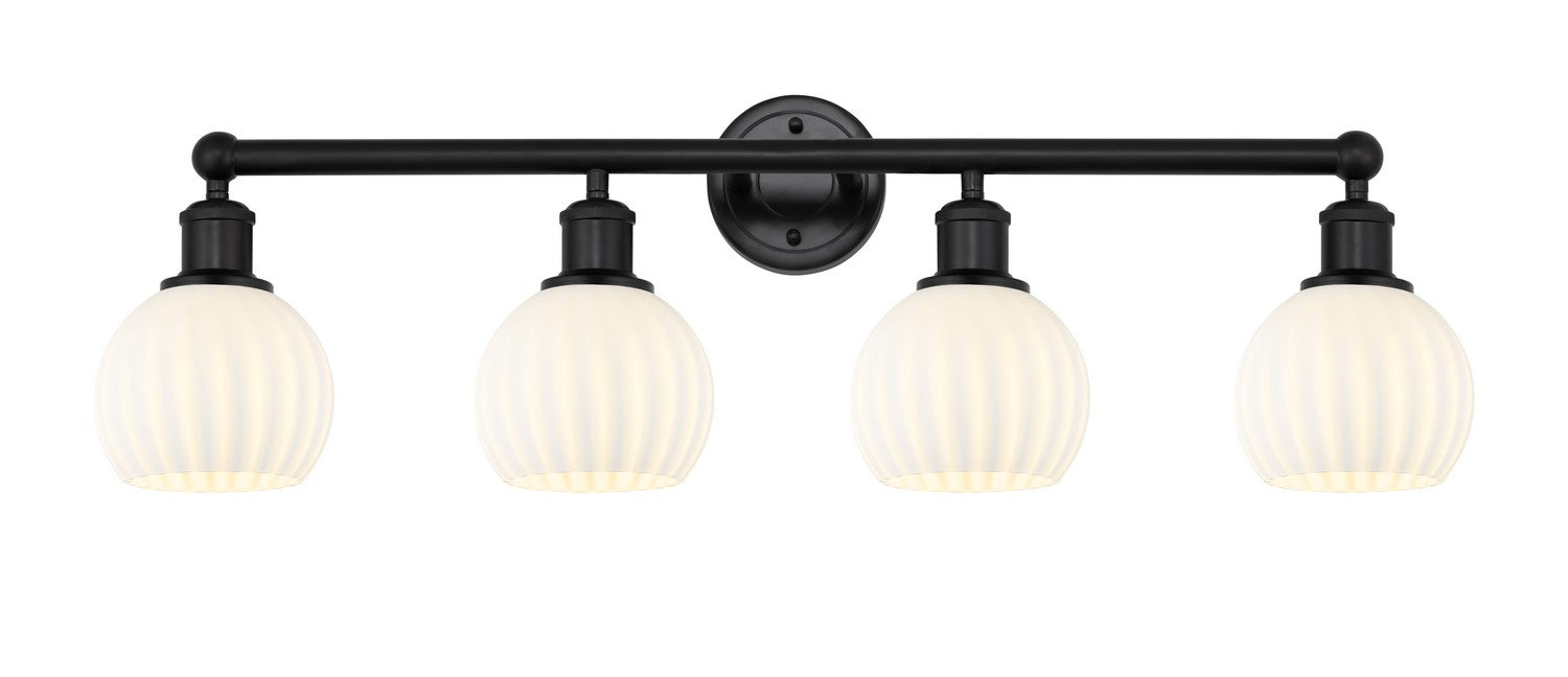 Innovations 616-4W-BK-G1217-6WV LED Bath Vanity, Matte Black