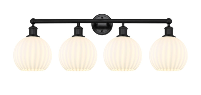 Innovations 616-4W-BK-G1217-8WV LED Bath Vanity, Matte Black