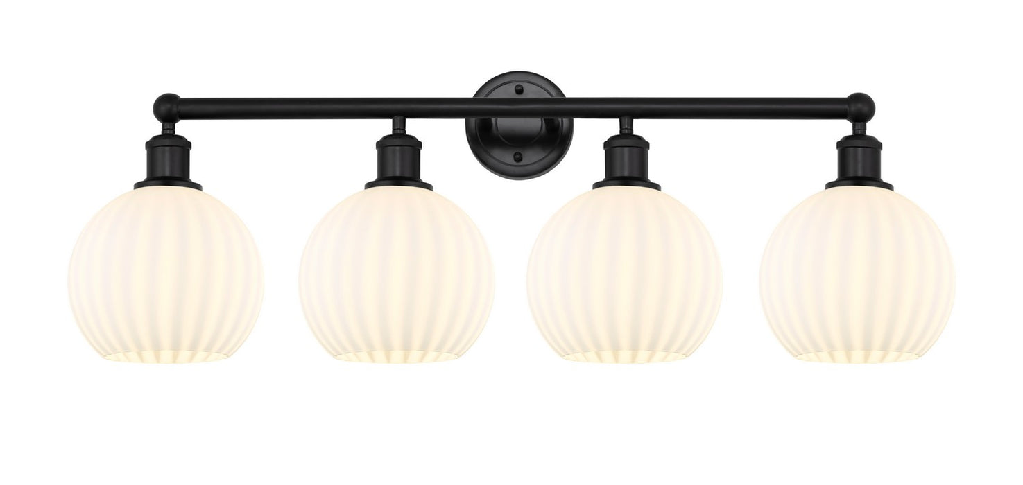 Innovations 616-4W-BK-G1217-8WV LED Bath Vanity, Matte Black