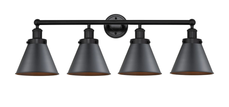Innovations 616-4W-BK-M13-BK Four Light Bath Vanity, Matte Black