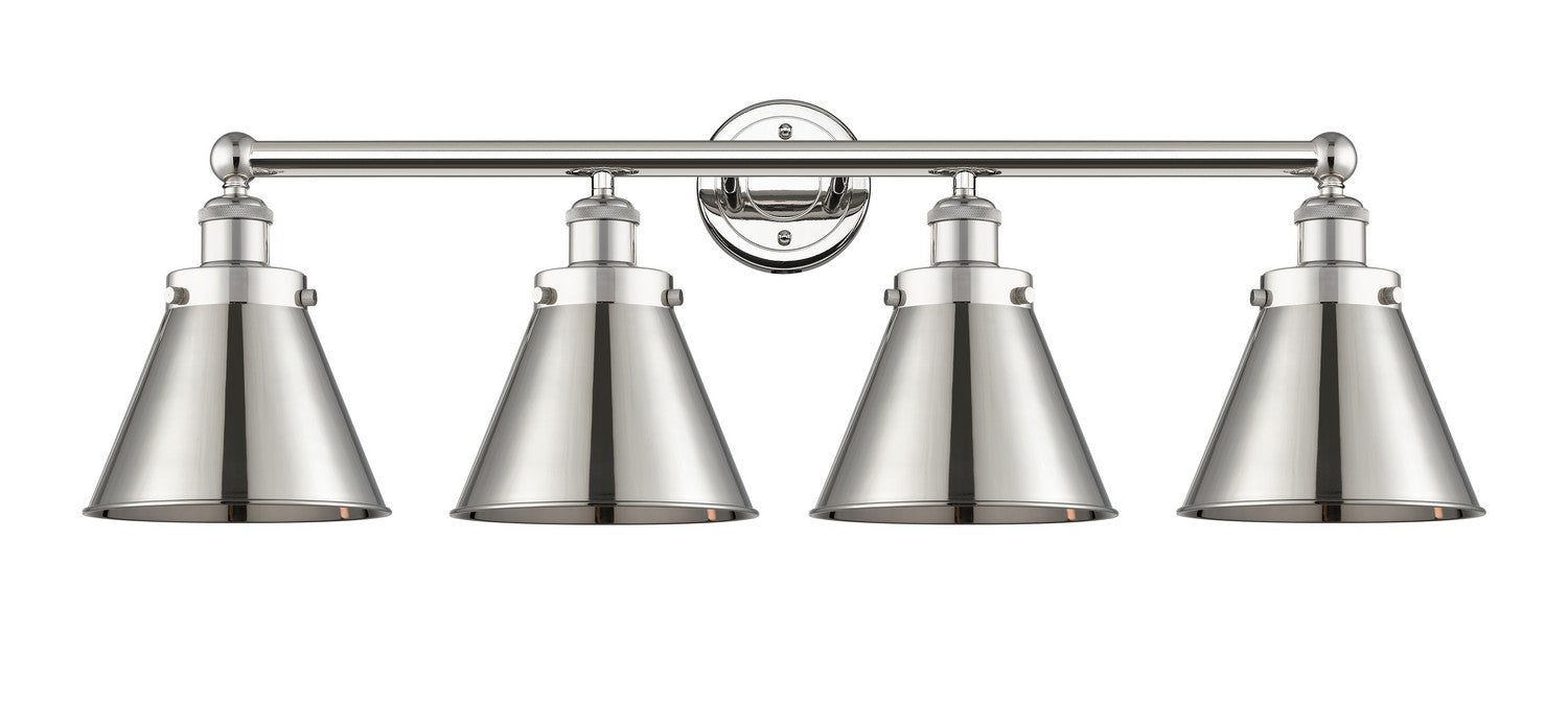 Innovations 616-4W-PN-M13-PN Four Light Bath Vanity, Polished Nickel