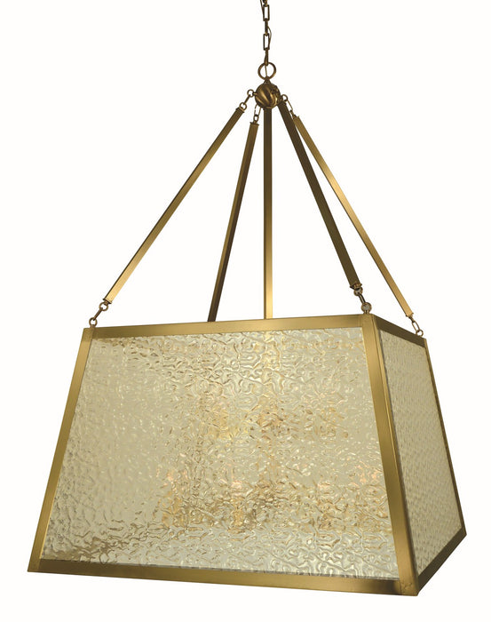 Framburg 5890 BR 12 Light Foyer Chandelier, Brushed Brass