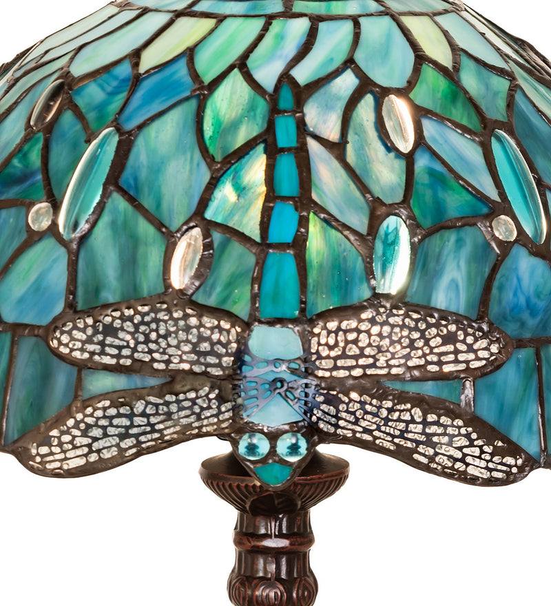 Meyda Tiffany 267038 One Light Table Lamp, Mahogany Bronze