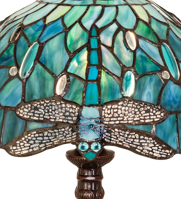 Meyda Tiffany 267038 One Light Table Lamp, Mahogany Bronze