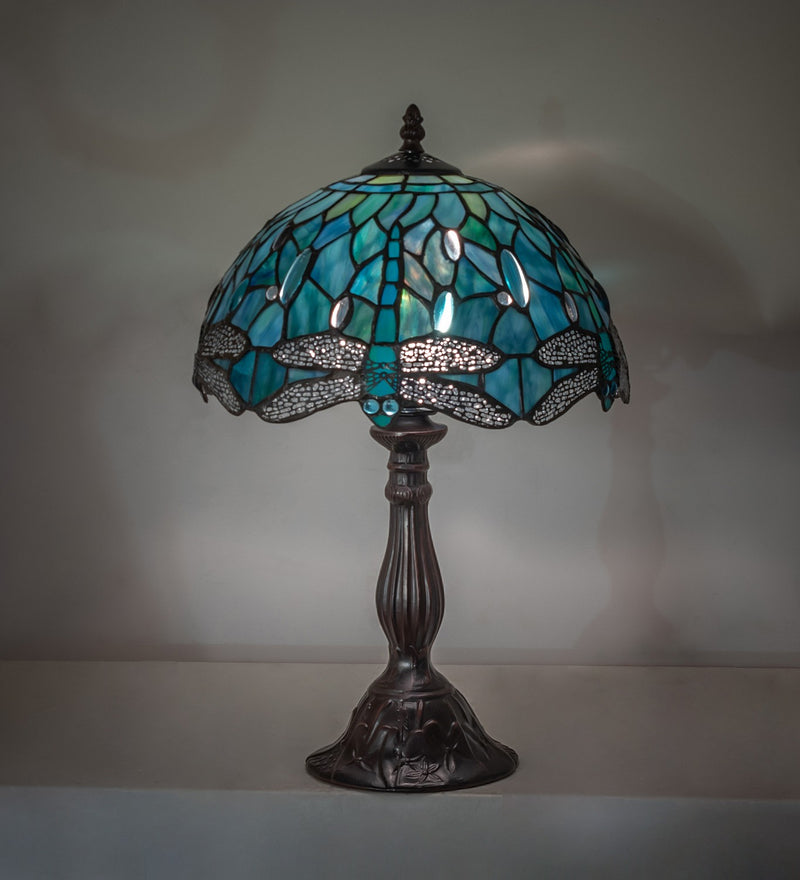 Meyda Tiffany 267038 One Light Table Lamp, Mahogany Bronze