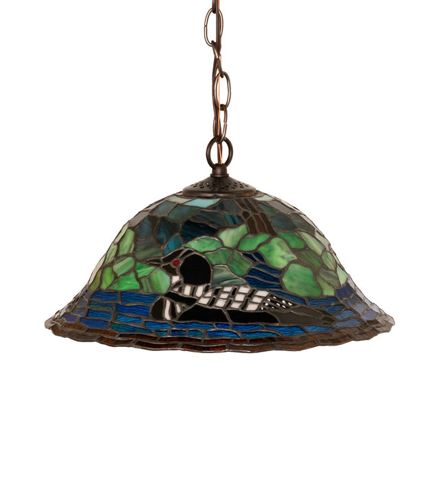 Meyda Tiffany 267380 One Light Pendant, Mahogany Bronze