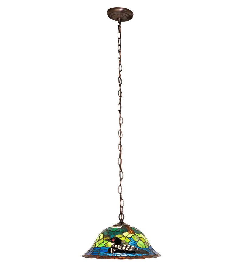 Meyda Tiffany 267380 One Light Pendant, Mahogany Bronze