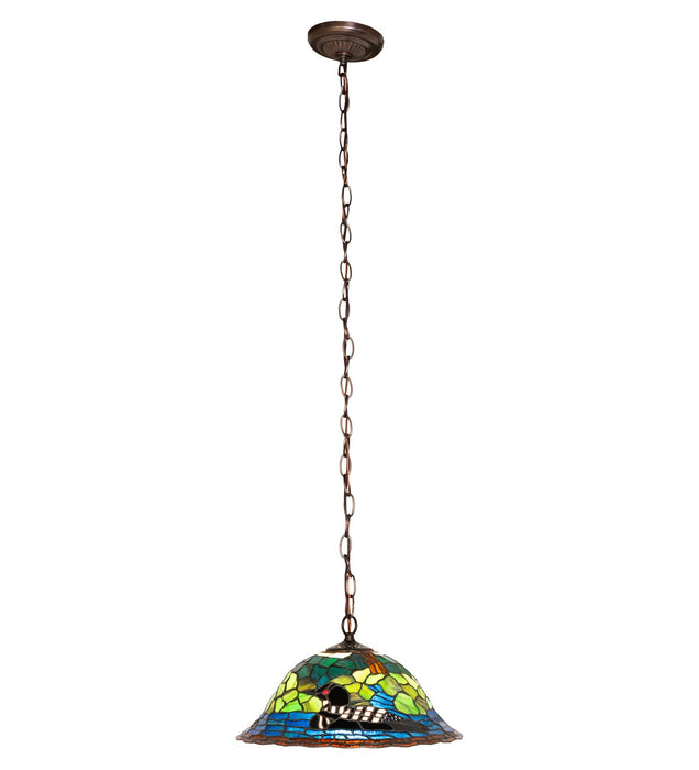Meyda Tiffany 267380 One Light Pendant, Mahogany Bronze