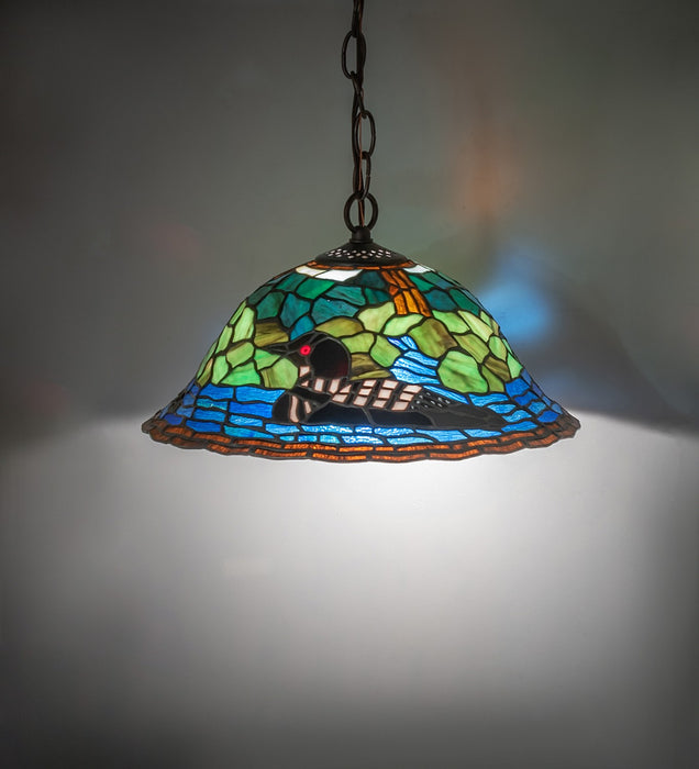 Meyda Tiffany 267380 One Light Pendant, Mahogany Bronze