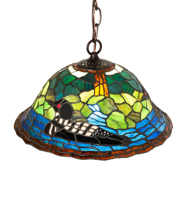 Meyda Tiffany 267380 One Light Pendant, Mahogany Bronze