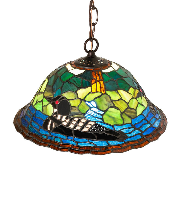 Meyda Tiffany 267380 One Light Pendant, Mahogany Bronze