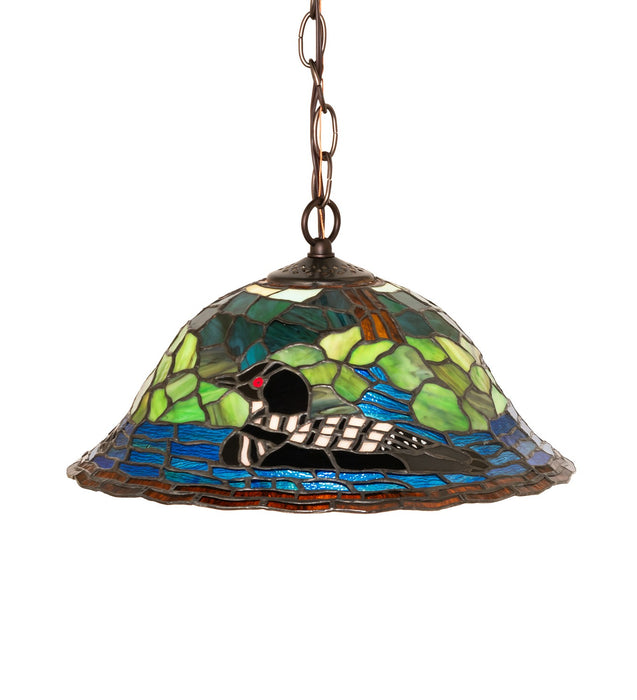 Meyda Tiffany 267380 One Light Pendant, Mahogany Bronze