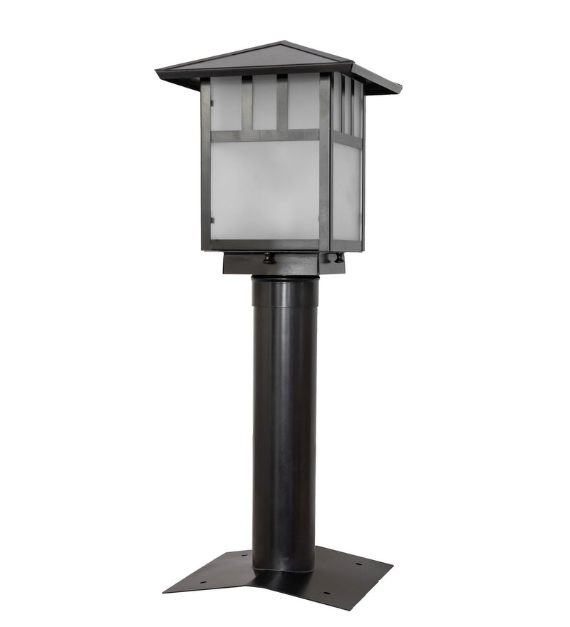 Meyda Tiffany 267496 One Light Post Mount, Craftsman Brown
