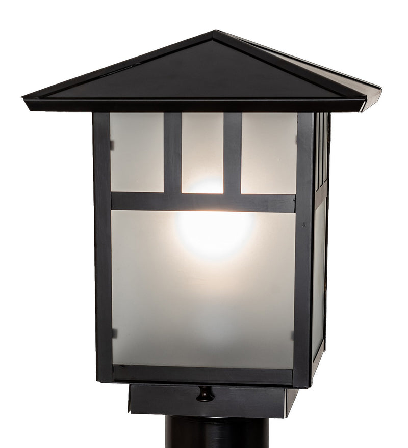 Meyda Tiffany 267496 One Light Post Mount, Craftsman Brown