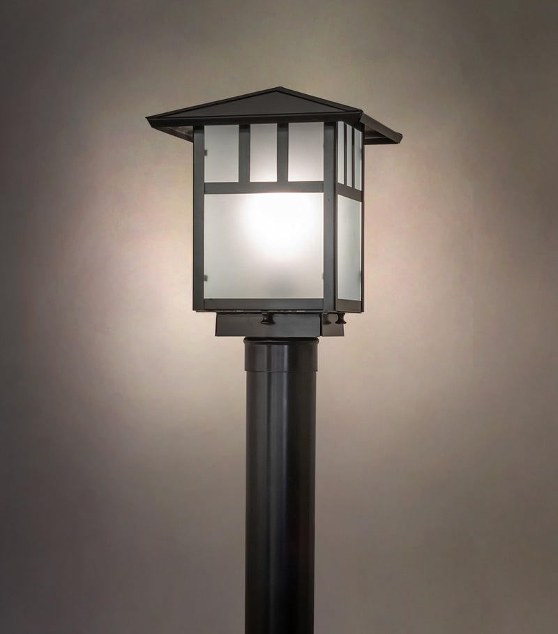 Meyda Tiffany 267496 One Light Post Mount, Craftsman Brown