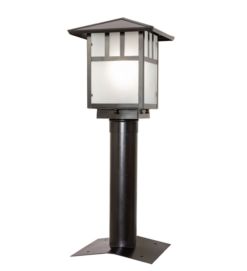 Meyda Tiffany 267496 One Light Post Mount, Craftsman Brown