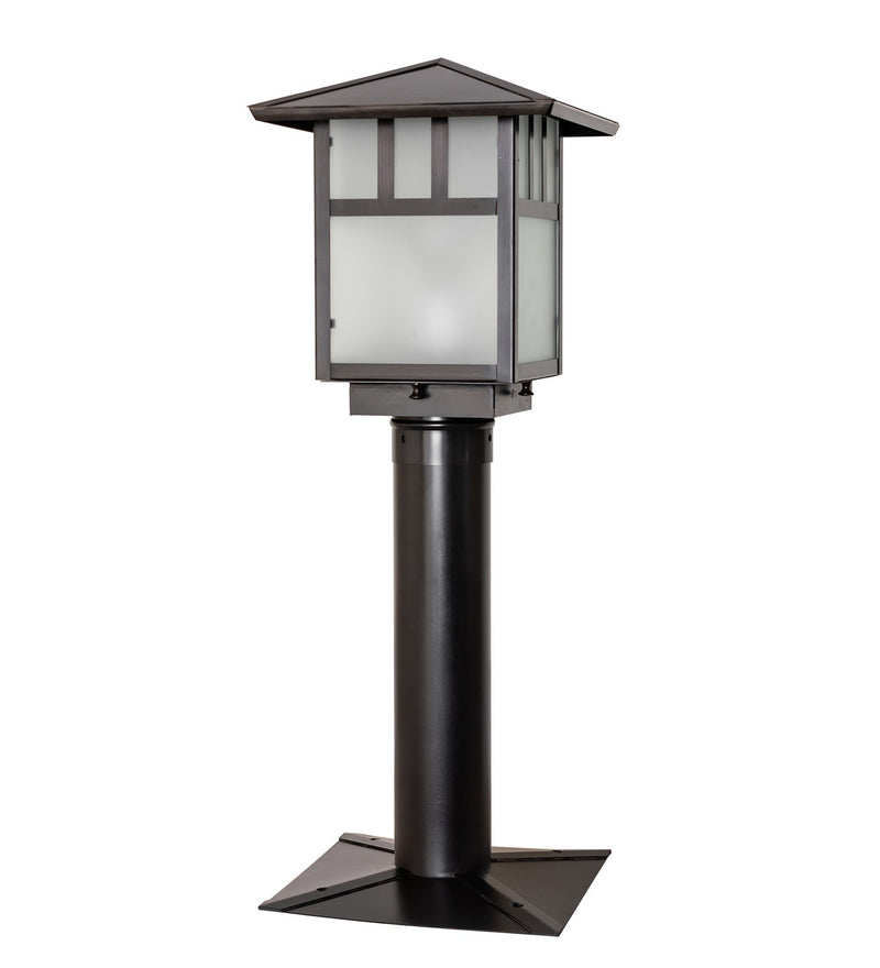 Meyda Tiffany 267497 One Light Post Mount, Craftsman Brown