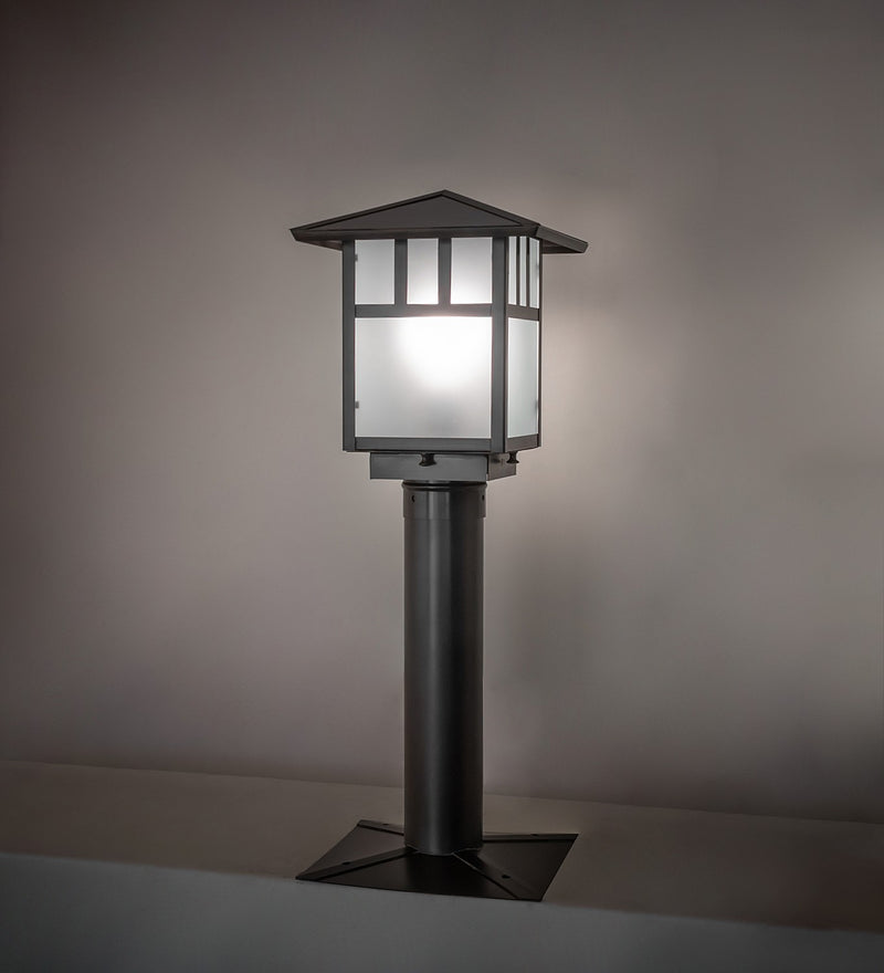 Meyda Tiffany 267497 One Light Post Mount, Craftsman Brown