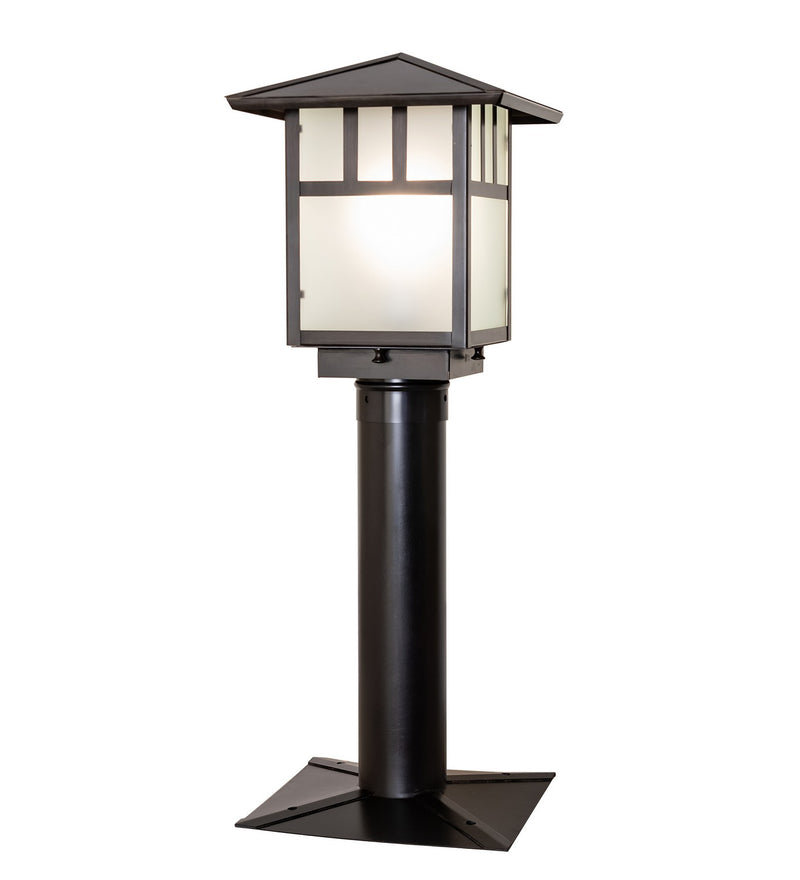 Meyda Tiffany 267497 One Light Post Mount, Craftsman Brown