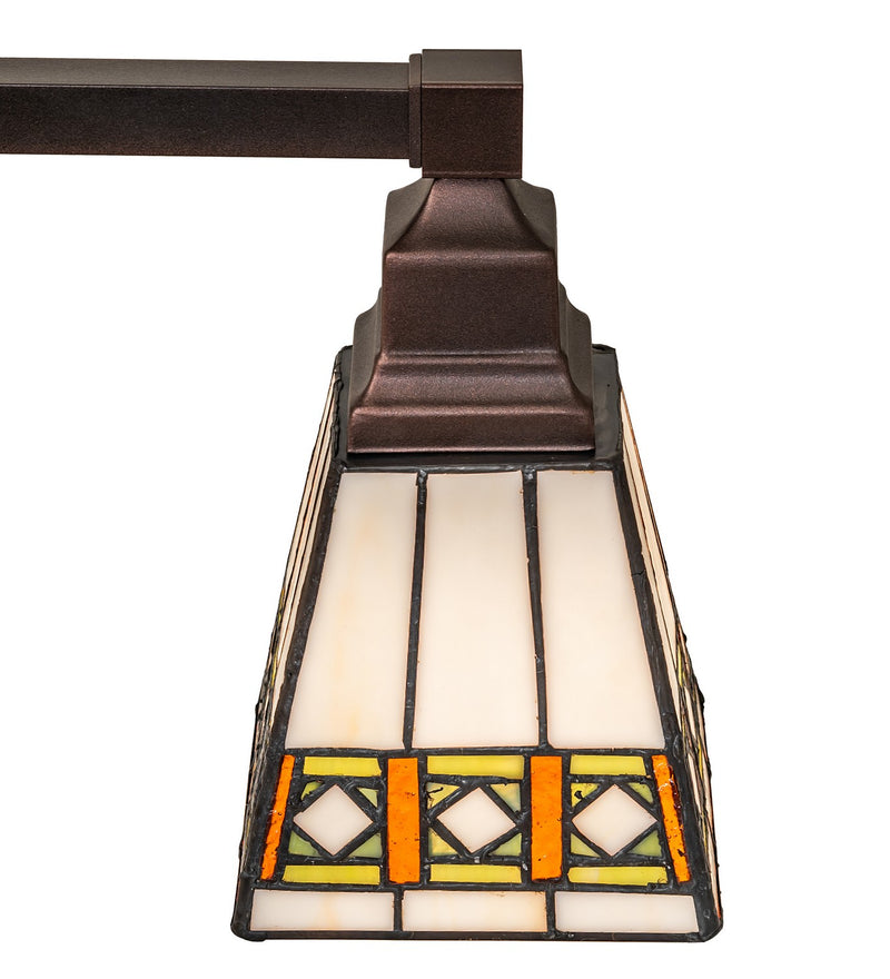 Meyda Tiffany 269100 Two Light Semi-Flushmount, Mahogany Bronze