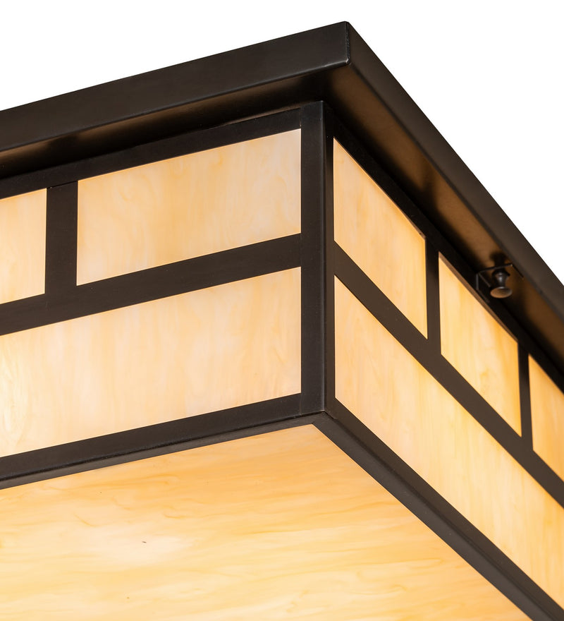 Meyda Tiffany 269713 Four Light Flushmount, Craftsman Brown