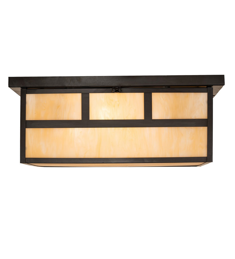 Meyda Tiffany 269713 Four Light Flushmount, Craftsman Brown