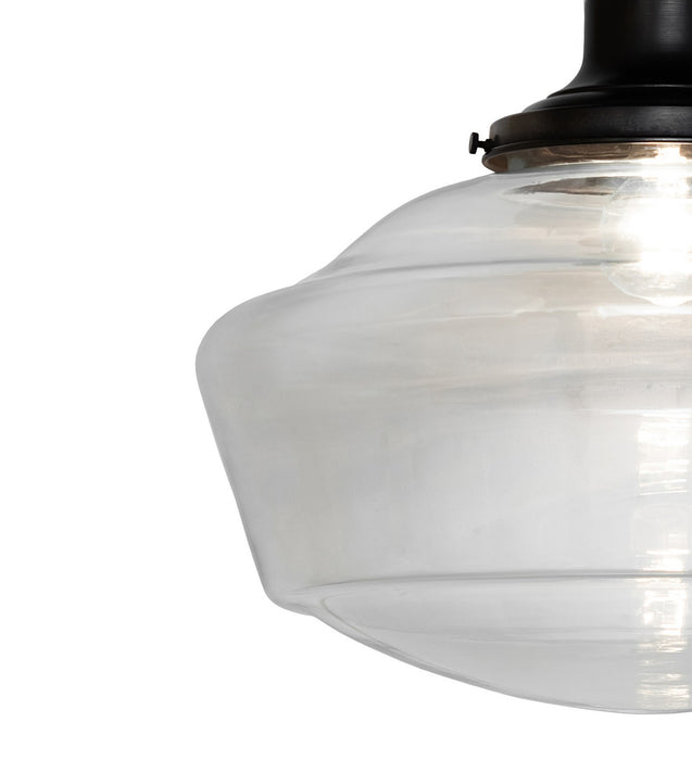 Meyda Tiffany 269917 One Light Flushmount, Craftsman Brown
