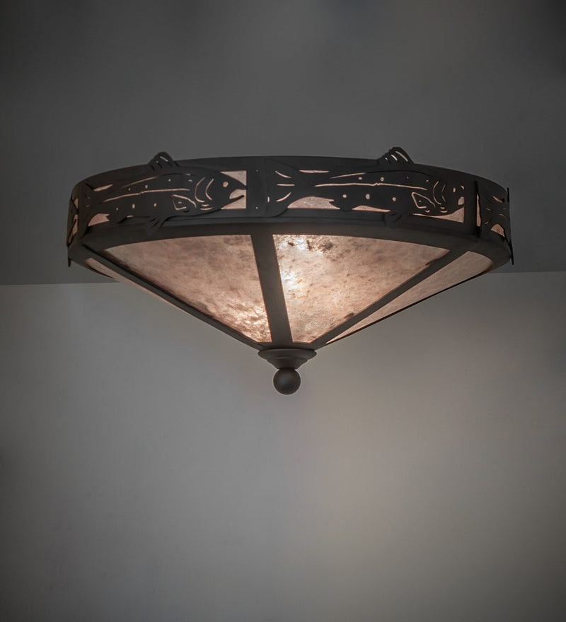 Meyda Tiffany 270055 Two Light Flushmount, Oil Rubbed Bronze