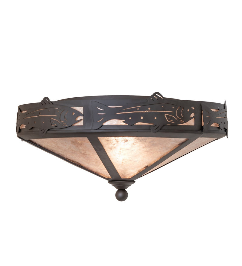 Meyda Tiffany 270055 Two Light Flushmount, Oil Rubbed Bronze