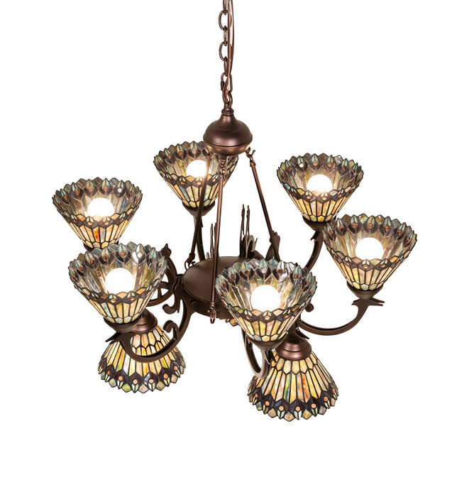 Meyda Tiffany 270138 Nine Light Chandelier, Mahogany Bronze