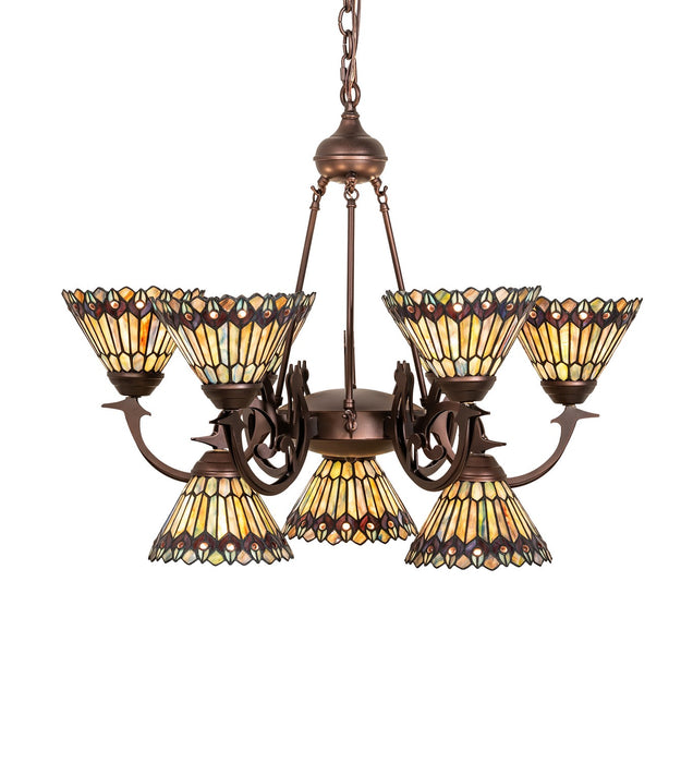 Meyda Tiffany 270138 Nine Light Chandelier, Mahogany Bronze
